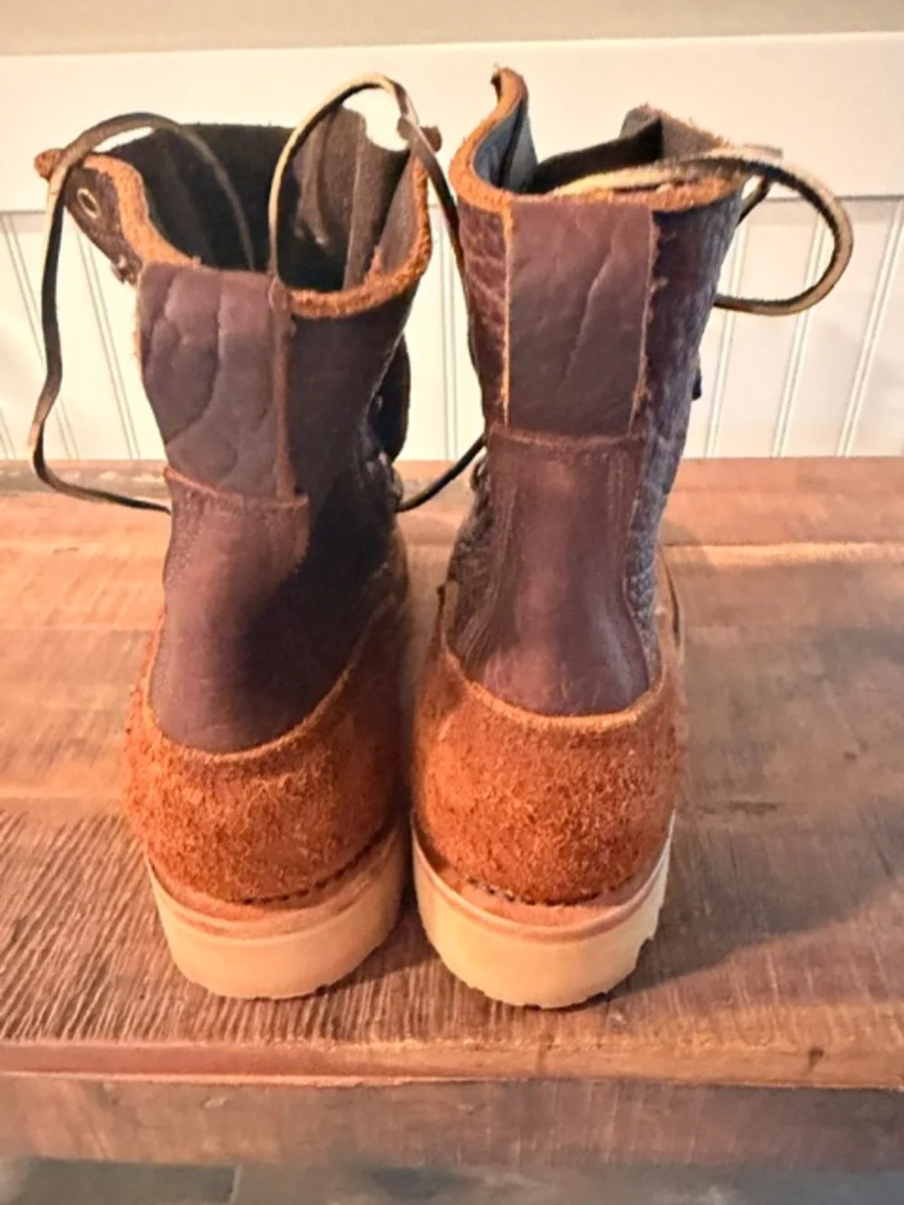 JK Boots – Custom Builder/Climber Work Boots – Vibram Sole, Size 7.5 E